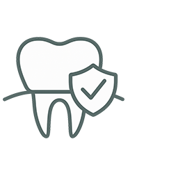 Tooth with a shield icon in front